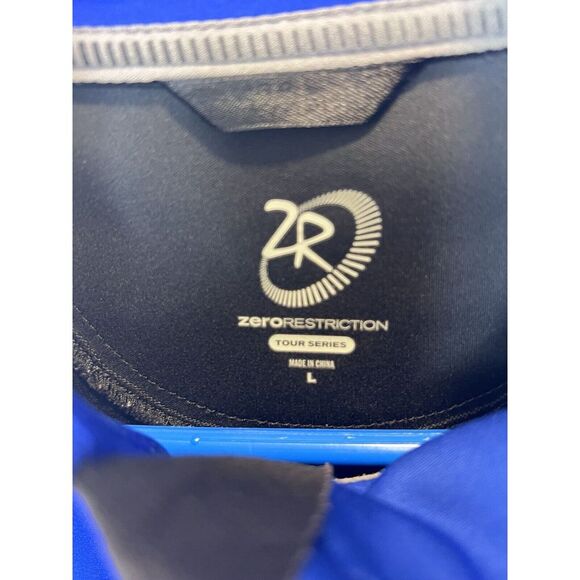 Zero Restrictions Womens Large Blue Black Full Zip Jacket‎ USA Australia Flags - Picture 3 of 4